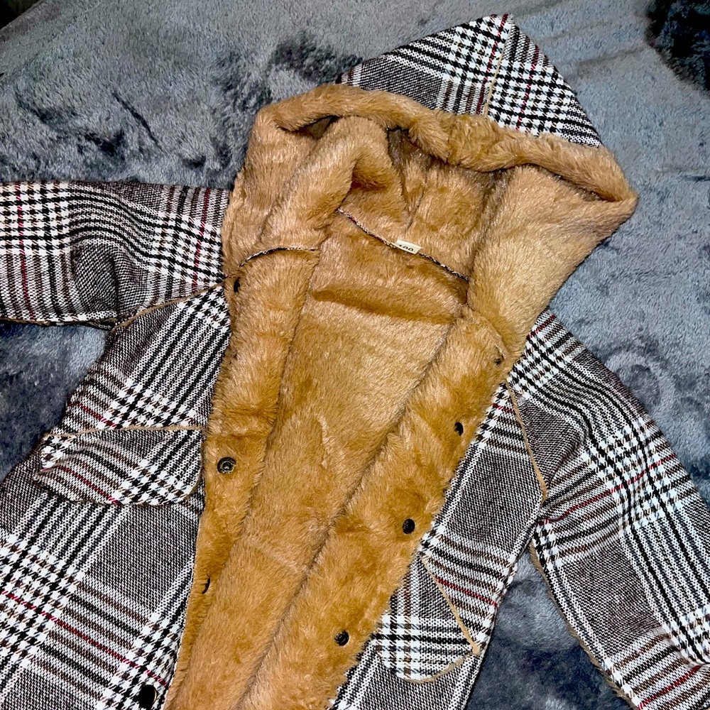 2T , boy coat , faux fur
